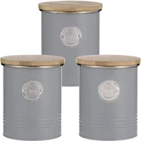 Typhoon Living 3 Piece Storage Set Tea, Coffee & Sugar Grey