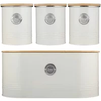 Typhoon Living 4 Piece Storage Set Tea, Coffee, Sugar & Bread Cream