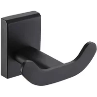 Showerdrape Unity Black Stainless Steel Wall Mounted Double Robe Hook