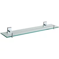 Showerdrape Unity Chrome Stainless Steel Wall Mounted Glass 50cm Vanity Shelf