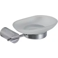 Showerdrape Vitality Chrome Stainless Steel & Frosted Glass Wall Mounted Soap Dish