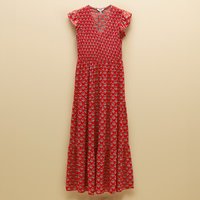 Joules Cayenne Foulard Print Esme Shirred Maxi Dress
