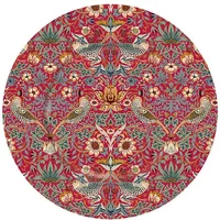 William Morris Arts & Crafts Strawberry Thief Red Tin Plate