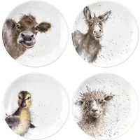 Wrendale Designs Set of 4 Farmyard Animal Coupe Plates