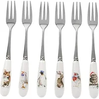 Wrendale Designs Set Of 6 Festive Animal Christmas Pastry Forks