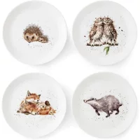 Wrendale Designs Set of 4 Woodland Animals 21cm Coupe Plates