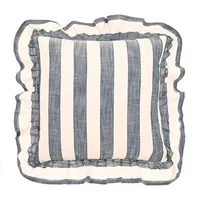 Walton & Co Flint Blue Wide Stripe Poly Filled Cushion