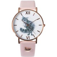 Wrendale Designs 'Glamour Puss' Cat Vegan Leather Watch