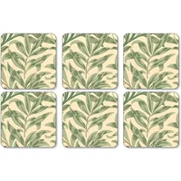 Morris & Co Willow Bough Green Coasters Set of 6