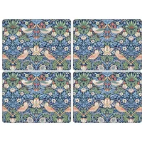 Morris & Co Strawberry Thief Blue Placemats Set of 4