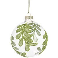 Floralsilk 8cm Glass Christine Bauble