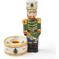 Spode Christmas Tree Nutcracker Candle Holder Green
