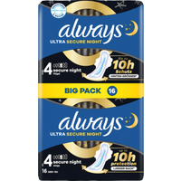 HaushaltundGenuss Always Binden Ultra Secure Night Größe 4 mit Flügeln 20 Stück