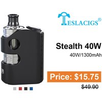 Tesla Stealth 40W 1300mAh Kit with Shadow 2ML Tank Atomizer Black