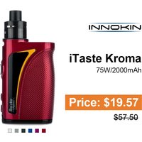 Innokin iTaste Kroma 75W TC 2000mAh Mod Kit with 2ml Slipstream Tank Atomizer Red