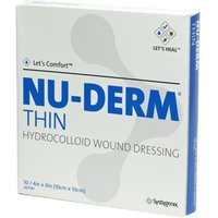 Systagenix Nu-Derm Hydrocolloid Wound Dressing,Standard, 4" x 4",Each,HCF204