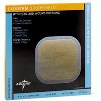 Medline Exuderm Odorshield Hydrocolloid Wound Dressing,2" x 2" (5.1cm x 5.1cm),5/Pack,MSC5522H