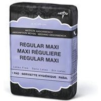 Medline Maxi Sanitary Pads,9" Maxi Sanitary Pads with Adhesive,Each,NON241278H
