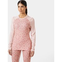 Helly Hansen Women's Lifa Merino Midweight Graphic Crew Base Layer Pink M