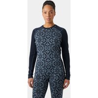 Helly Hansen Women's Lifa® Merino Midweight Graphic Long Sleeve Crew Base Layer - Blue/Purple - XS