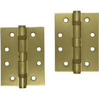 Ball Bearing Hinge - 102mm - Brushed Brass - Pair - Hardware Solutions