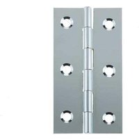 75mm Brass Butt Hinge Polished Chrome (Pair)