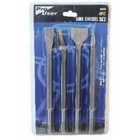 SDS Chisel Set - 4 Piece 40mm Flat/Pointed/Half Round Chisels