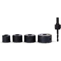 Hole Saw Set - 4 Piece - 32, 38, 44, 53mm Carbon Steel