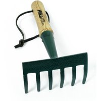 Hilka Gardening Hand Rake - Carbon Steel - Hardwood Handle