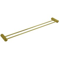 Frankfurt Linear Double Towel Rail - Brushed Gold