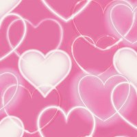 Neon Heart Pink Wallpaper - 1005 x 53cm