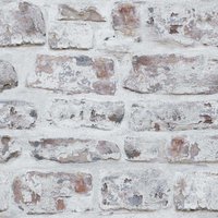 Whitewashed Brick White Wallpaper - 1005 x 53cm