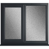 uPVC Grey/White Double Glazed Window - Left Handed - Side Hung - Obscure Glass - 1190 x 1115mm