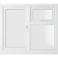 uPVC White Double Glazed Window - Right Handed - Side Hung/Top Opener - Clear Glass - 1190 x 965mm