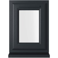 uPVC Grey/White Double Glazed Window - Top Opener - Clear Glass - 440 x 610mm