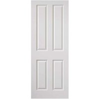 Canterbury Classic White Primed Moulded Panel Interior Door With Grained Effect - FD30 - 44 x 1981 x 610mm