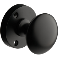 Orion Sprung Mortice Door Knob - Matte Black - Pair - Designer Levers