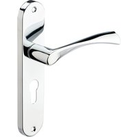 Marvel Lever Euro Lock Door Handle - Polished Chrome - Pair - Designer Levers
