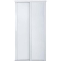 Shaker Panel Sliding Wardrobe Kit - White Frame - 2 x 610mm