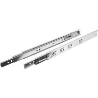 Ball Bearing Drawer Runner - 600 x 45mm - Zinc Plated - Pair - Hardware Solutions