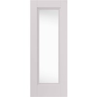 Belton 1 Panel Glazed Internal Door - White / Clear Glass - Primed - 35 x 1981 x 762mm