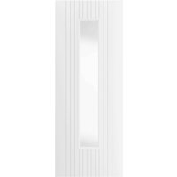 Aria Glazed Internal Door - White / Clear Glass - Primed - 35 x 1981 x 686