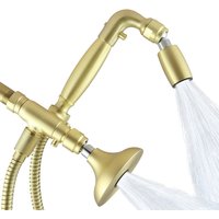 4-Way Combo Kit - Handheld with HALF DOME® Shower Head - Brushed Gold - Standard Grip - with Trickle Valve
