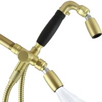 3-Way Combo Kit - Handheld with Classic™ Shower Head - Brushed Gold - Forever™ Rubber Grip - with Trickle Valve