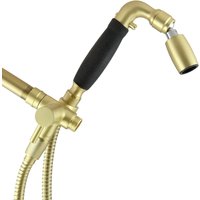 3-Way Combo Kit - Handheld without Fixed Shower Head - Brushed Gold - Forever™ Rubber Grip - with Trickle Valve