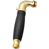 Shower Handle - Brushed Gold - Black NonSlip Grip - with Trickle Valve
