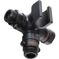 Fixed and Handheld Combo Diverter Valves (4 Way) with Built-in Handheld Holder - Matte Black Finish