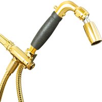 4-Way Combo Kit - Handheld without Fixed Shower Head - Polished Brass - Forever™ Rubber Grip - with Trickle Valve