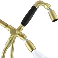 3-Way Combo Kit - Handheld with Classic™ Shower Head - Brushed Gold - Forever™ Rubber Grip - No Trickle Valve