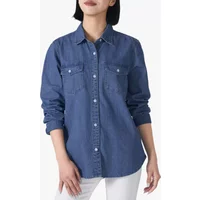 Women's Lightweight Long-Sleeve Chambray Shirt
